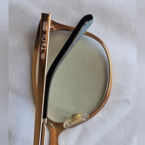 Tiffany & Co. Black and Gold Glasses with Blue Accents TF1130 Eyeglasses - Picture 12 of 17